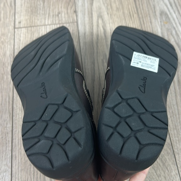 New nwt perfect Clarks Collection Leather Slip-on Carleigh Pearl Dark Brown 8 - Picture 10 of 11